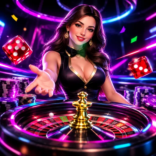 Mesa de roleta europeia ao vivo com dealer e roda girando